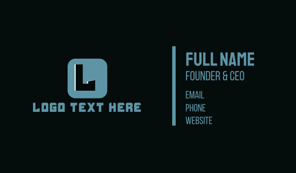 Tech Application Lettermark Business Card Design Image Preview