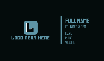Tech Application Lettermark Business Card Image Preview