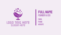 Purple Whale Drink Bubbles Business Card Image Preview