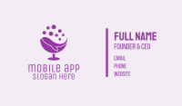Purple Whale Drink Bubbles Business Card Image Preview