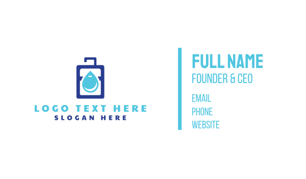 Water Bag Business Card Design Image Preview