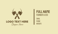 Brown Axe Weapon Business Card Design