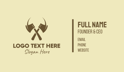 Brown Axe Weapon Business Card Image Preview