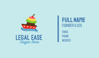 Cake Boat Business Card Image Preview