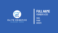 Blue Shopping Cart Business Card Image Preview