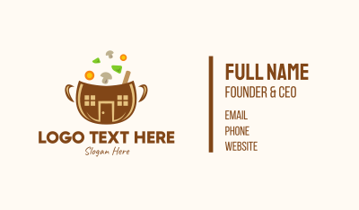 Vegetable Soup Bowl Business Card Image Preview