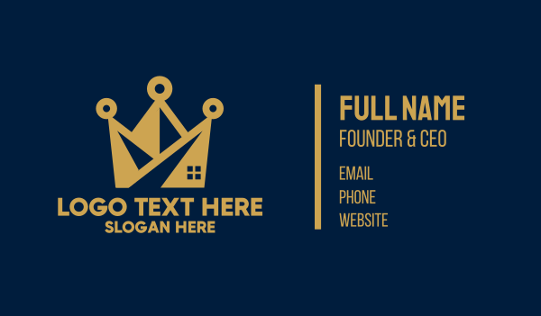 Golden Crown Building Business Card Design Image Preview