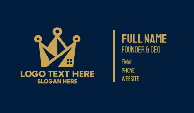 Golden Crown Building Business Card Image Preview