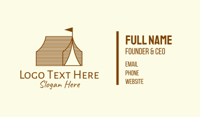 Rustic Camp Tent Business Card Image Preview