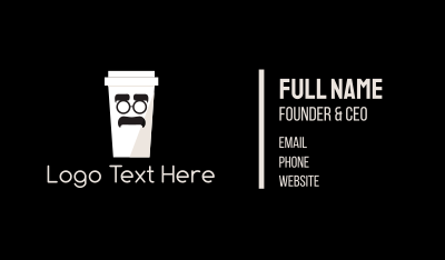 Coffee Cup Cartoon Business Card Image Preview