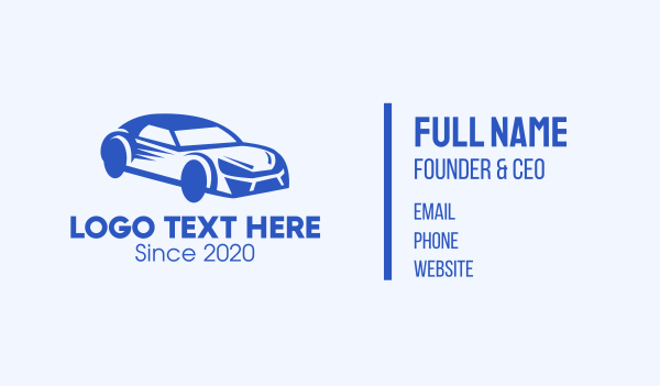 Blue Coupe Car Business Card Design Image Preview