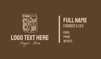 Brown Vintage Old Camera Business Card Image Preview
