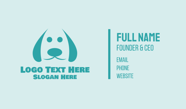 Cute Dog Veterinary Business Card Design Image Preview