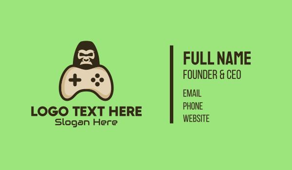 Gorilla Game Control Business Card Design Image Preview