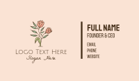 Natural Rose Flowers  Business Card Preview