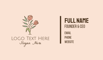 Natural Rose Flowers  Business Card Image Preview