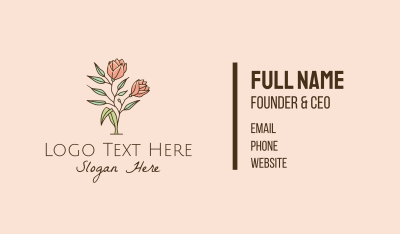 Natural Rose Flowers  Business Card