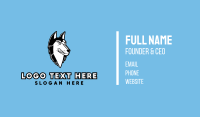 Angry Husky Mascot Business Card Image Preview