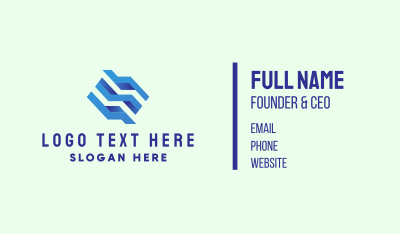 Blue Geometric Company  Business Card Image Preview