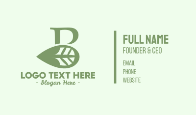 Organic B Monogram Business Card