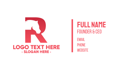 Red Letter R Horse Business Card