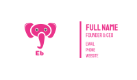 Pink Elephant Business Card Image Preview