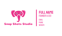 Pink Elephant Business Card Image Preview