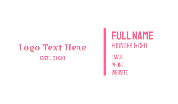 Boutique Wordmark Business Card Design Image Preview