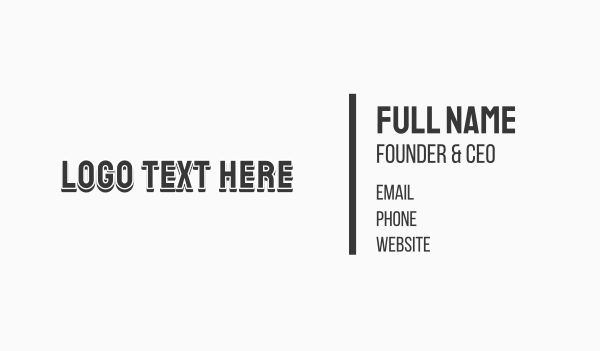Strong Bold Text Business Card Design Image Preview