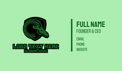 Green Ram Mascot Business Card