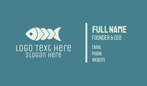 Blue Minimalist Fish Business Card Design Image Preview