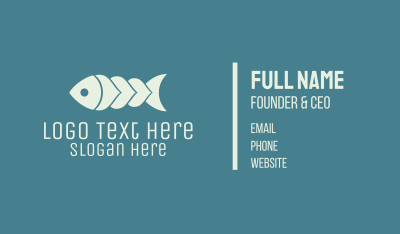Blue Minimalist Fish Business Card Image Preview