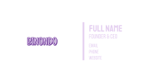 Comic Purple Wordmark Business Card Image Preview