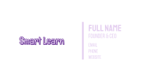 Comic Purple Wordmark Business Card Image Preview