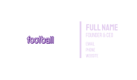 Comic Purple Wordmark Business Card Image Preview