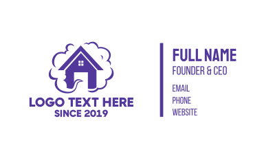 Purple House Smoke Business Card Image Preview