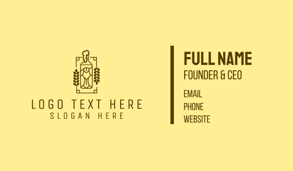 Craft Beer Bottle  Business Card Design Image Preview