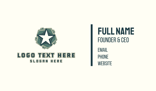 Star Shield Business Card Design Image Preview