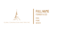 Brown Eiffel Tower Business Card Image Preview