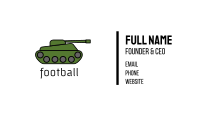 Green War Tank  Business Card Image Preview