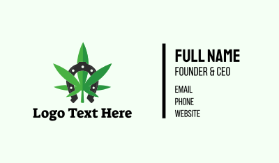 Lucky Marijuana Weed Leaf Business Card Image Preview