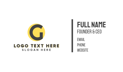 Yellow Dot G Business Card Image Preview