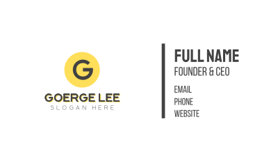 Yellow Dot G Business Card Image Preview