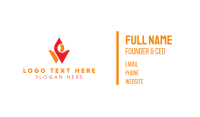 Modern Abstract Flame Business Card Design