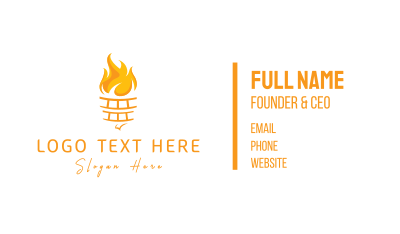 Yellow Torch Business Card Image Preview