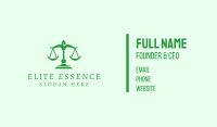 Green Leaf Justice  Business Card Design