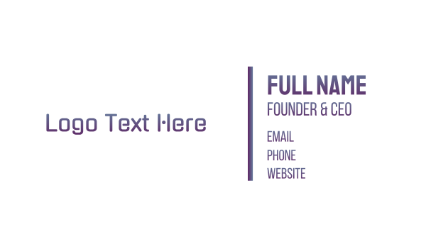 Tech Purple Gradient Business Card Design Image Preview