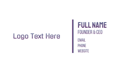 Tech Purple Gradient Business Card Image Preview