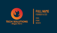 Flame Fire Circle Business Card Image Preview