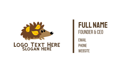 Cute Hedgehog Business Card Image Preview
